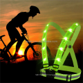 Red Flashing Led Safety Vest High Visibility Reflective Jogging Vest Running Vest For Women